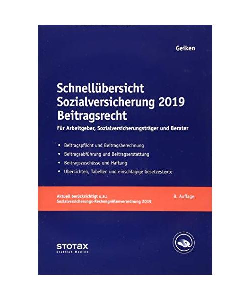 Schnellübersicht Sozialversicherung 2019 Beitragsrecht