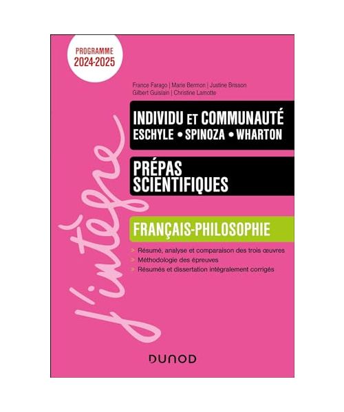 Individu et communauté - Manuel Prépas scientifiques Français-Philosophie - 2024-2025