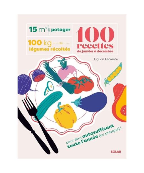 15 m² de potager, 100 kilos de légumes récoltés, 100 recettes de janvier à décembre