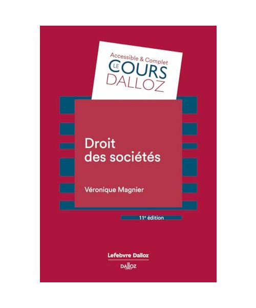 Droit des sociétés. 11e éd.