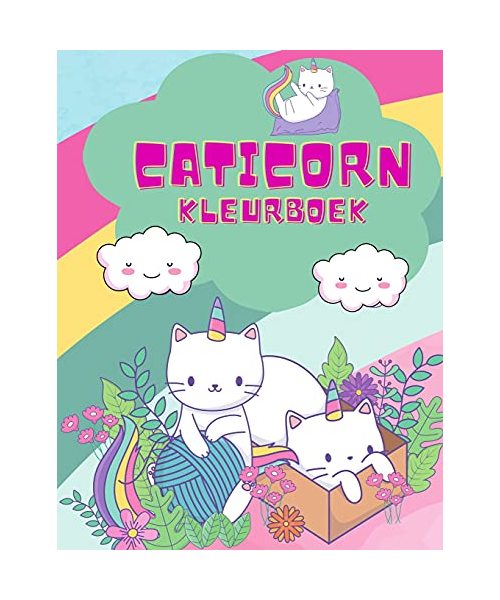 Caticorn Kleurboek: Een heel leuk kleurboek voor jonge kinderen met schattige en magische eenhoorns, 50 eenhoorns om in te kleuren, schattige kat en ... en kleuters, voor kinderen van 6-8 jaa