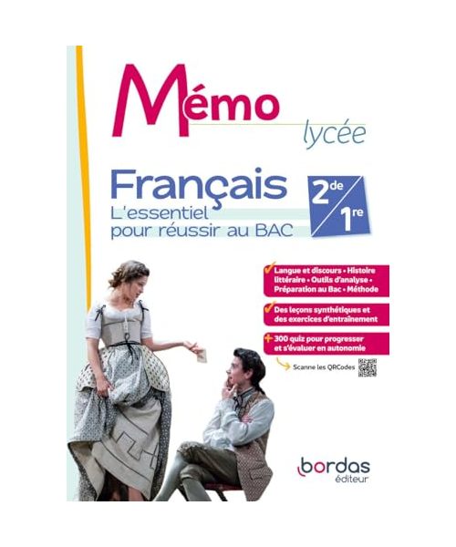 Mémo Lycée - Français 2de / 1re - 2024 - Cahier - élève: L'essentiel pour réussir au bac