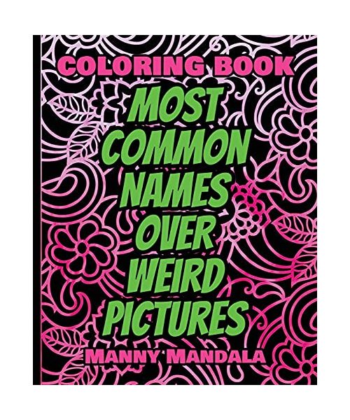 Coloring Book - Weird Words over Weird Pictures - Trace, Paint, Draw and Color: 100 Weird Words + 100 Weird Pictures - 100% FUN - Great for Stupid Adults