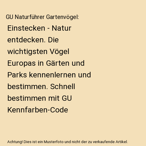 GU Naturführer Gartenvögel