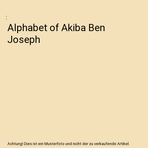 Alphabet of Akiba ben Joseph