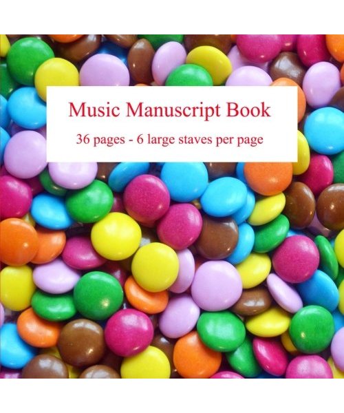 Music Manuscript Book: Large stave manuscript paper, 6 staves per page, great for kids