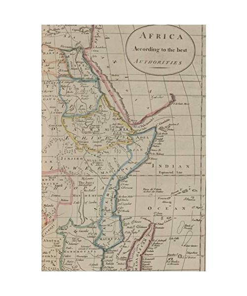Africa Vintage Map 4x6 Field Journal / Field Notebook / Field Book / Memo Book / Pocket Notebook (50 pages/25 sheets)