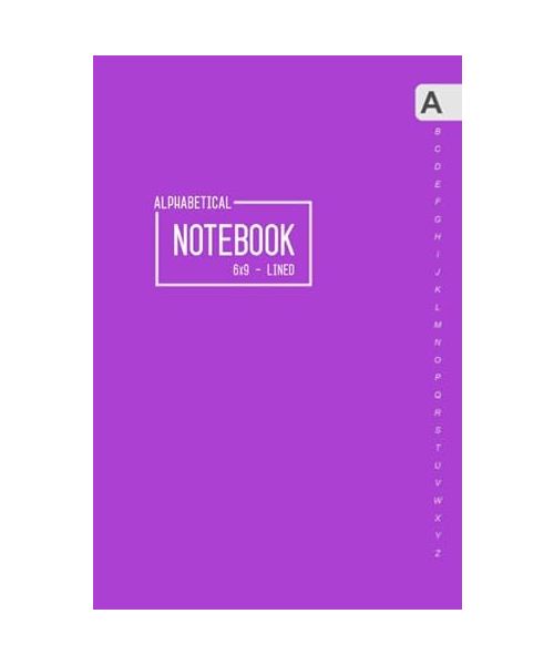 Alphabetical Notebook 6x9: Medium Lined-Journal Organizer with A-Z Tabs Printed | Smart Purple Design