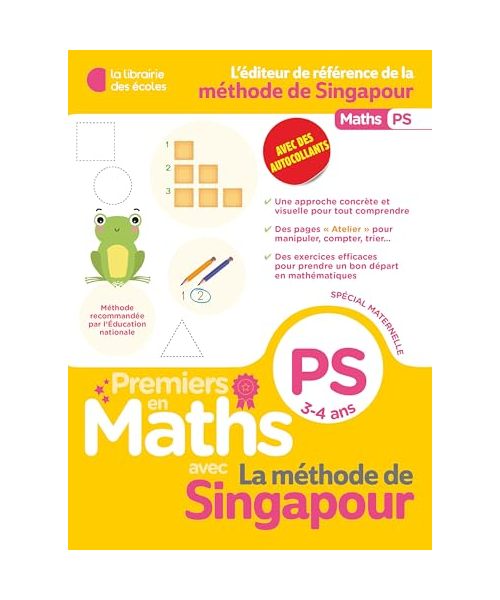 Premiers en maths - Méthode de singapour PS: PS, 3-4 ans