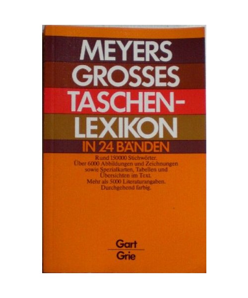 Meyers grosses Taschenlexikon in 24 Bänden. Band 8 Gar-Grie