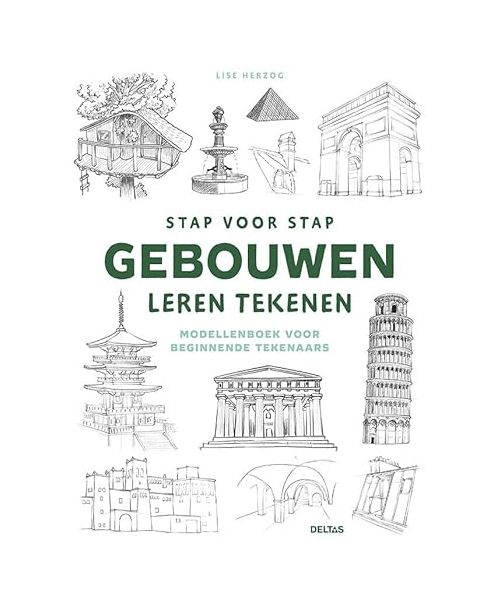 Stap voor stap gebouwen leren tekenen: Modellenboek voor beginnende tekenaars