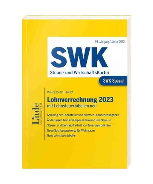 SWK-Spezial Lohnverrechnung 2023: mit Lohnsteuertabellen