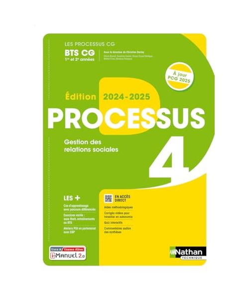 Les processus BTS CG - Processus 4 BTS CG 1ère et 2ème années - 2024 - Manuel - élève - + iManuel: Manuel + Licence