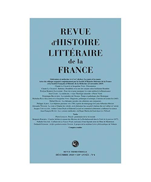 Revue D'histoire Litteraire De La France