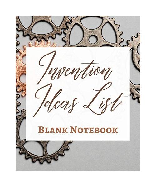 Invention Ideas List - Blank Notebook - Write It Down - Pastel Rose Gold Pink - Abstract Modern Contemporary Unique Art