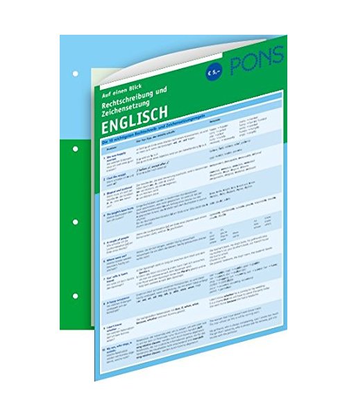 PONS Rechtschreibung und Zeichensetzung auf einen Blick Englisch