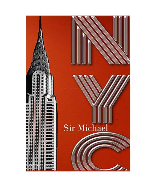 NYC chrysler Building Orange  Blank note Book  $ir Michael  Designer  edition