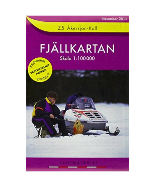 Fjällkartan 1 : 100 000 Z5 Åkersjön - Kall  Bergwanderkarte