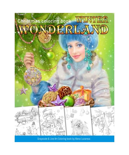 Winter Wonderland. Christmas coloring book for adults: Grayscale & Line art Coloring book (Christmas Coloring books, Band 3)