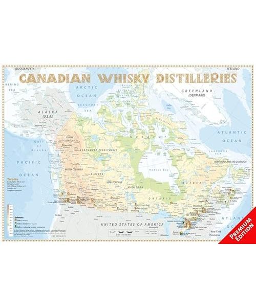 Whisky Distilleries Canada - Poster 60x42cm - Premium Edition