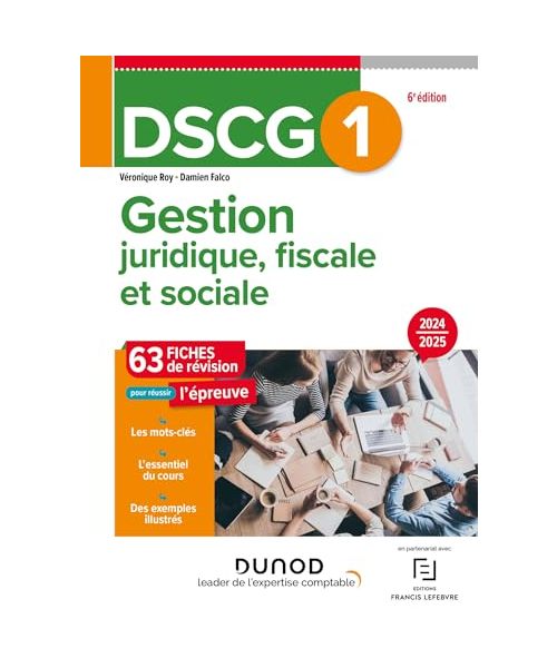 DSCG 1 Gestion juridique, fiscale et sociale - Fiches 2024-2025