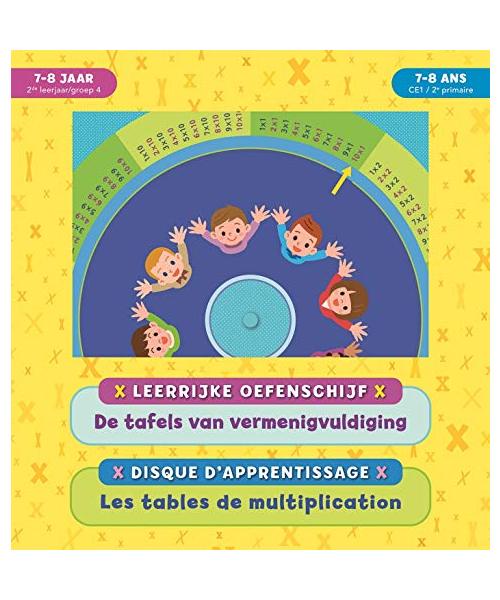 Leerrijke oefenschijf - De tafels van vermenigvuldiging (7-8 j.) / Disque d'apprentissage - Les tables de multiplication (7-8 a.): 7-8 Jaar - 2de leerjaar/groep4
