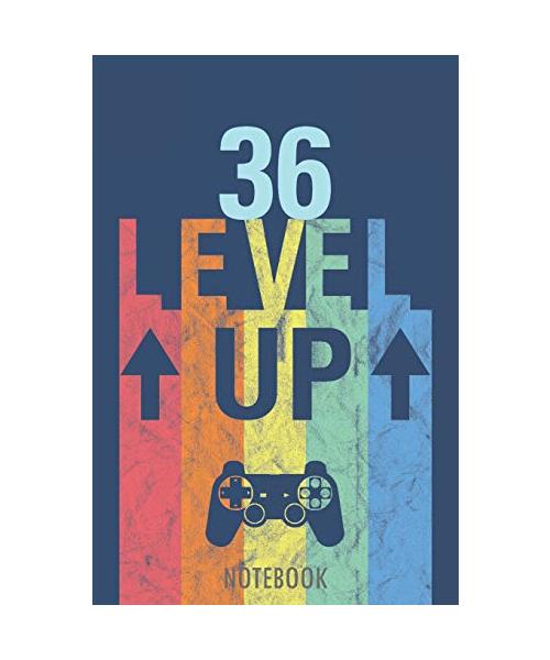 36 Level Up - Notebook: 36 Years - Happy Birthday! - A Lined Notebook for Birthday Kids with a Stylish Vintage Gaming Design.