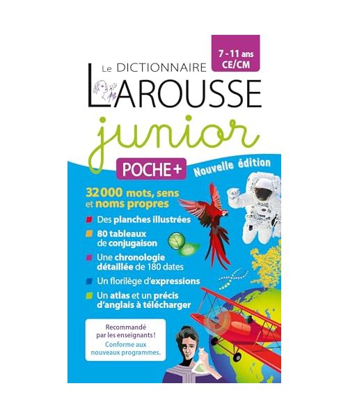 Le dictionnaire Larousse Junior poche Plus - 7/11 ans - CE/CM