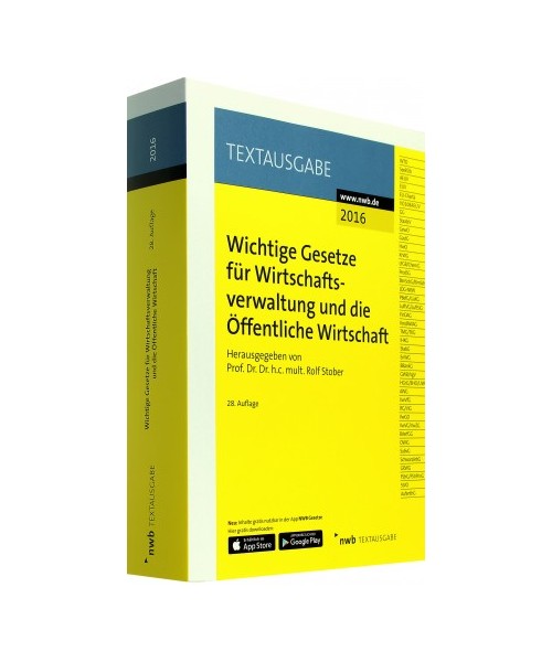 Wichtige Gesetze für Wirtschaftsverwaltung und die Öffentliche Wirtschaft