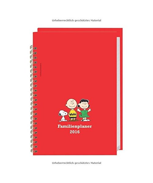 Peanuts Familienplaner Buch A5 2016