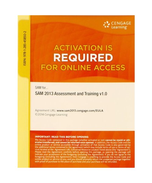 Sam Assessment and Training V1.0 2013 Access Code