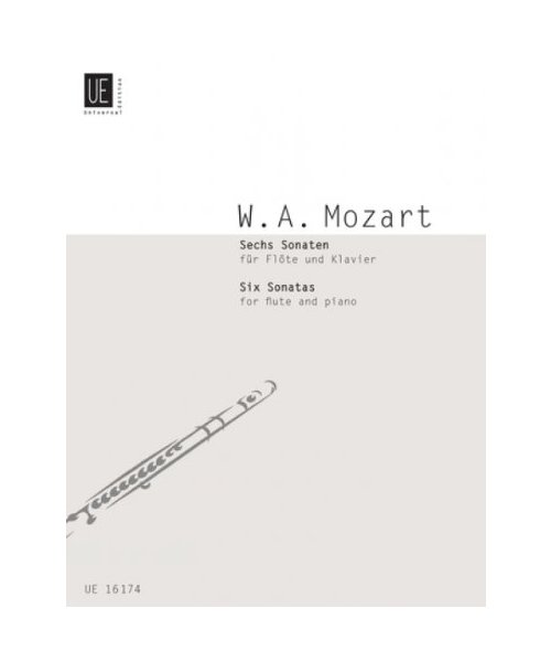 UNIVERSAL EDITION MOZART W.A. - SIX SONATAS BAND 1 - FLUTE AND PIANO Klassische Noten Querflöte