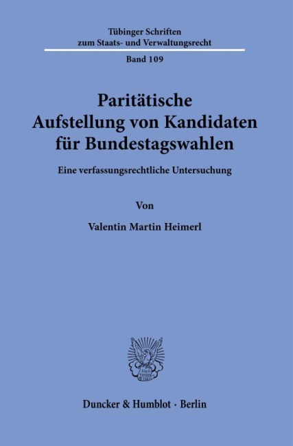 Paritätische Aufstellung von Kandidaten für Bundestagswahlen
