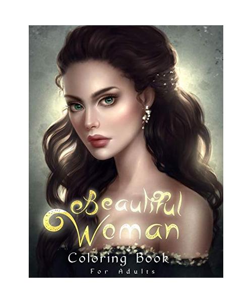 Beautiful Women: Beautiful Portrait Coloring Book for Adults Relaxation with Flowers and Butterflies.