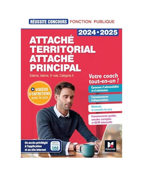 Réussite Concours - Attaché territorial, Attaché principal Cat. A - 2024-2025 - Préparation complète: Externe, interne, 3e voie, catégorie A