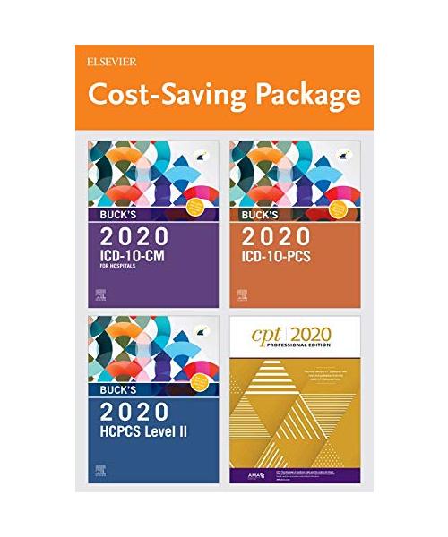 Buck's 2020 ICD-10-CM Hospital Edition, Buck's 2020 ICD-10-PCs Edition, 2020 HCPCS Professional Edition and AMA 2020 CPT Professional Edition Package