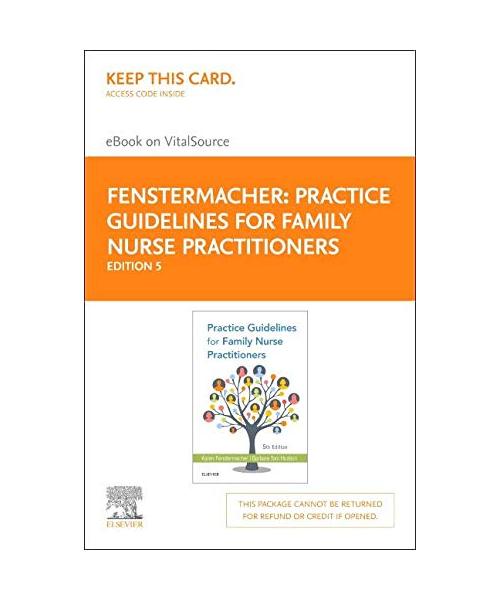 Practice Guidelines for Family Nurse Practitioners Vitalsource Access Card