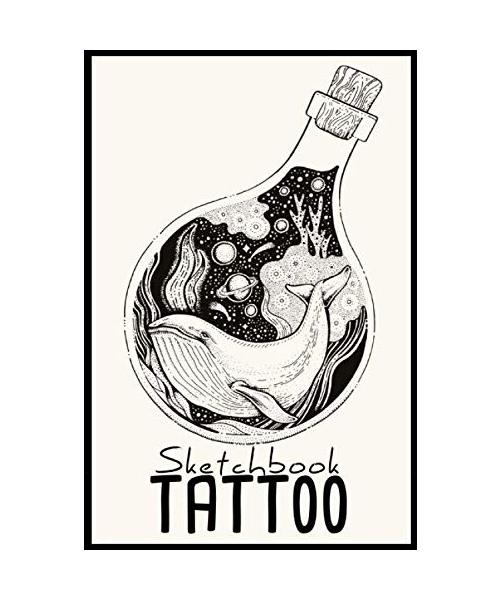 Tattoo Sketchbook: 200 Seiten Projektbuch für Tätowierer | Strukturiere Seiten für Tattoo-Designs + DotGrid für Skizzen | Tätowierungen & Co (Tattoo Workbooks, Band 1)