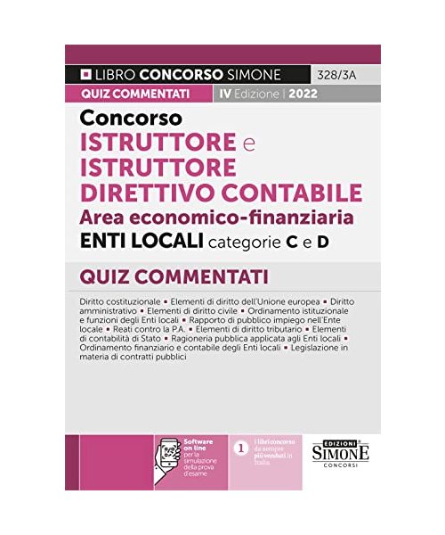 Concorso Istruttore e Istruttore Direttivo Contabile Area Economico-finanziaria Enti Locali categorie C e D - Quiz commentati
