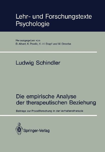 Die empirische Analyse der therapeutischen Beziehung