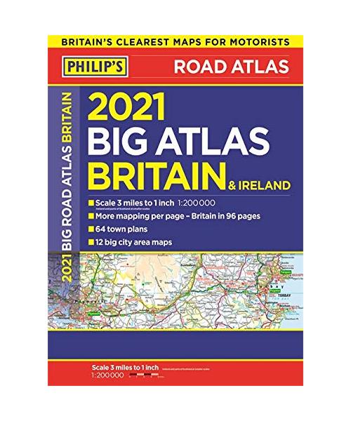 2021 Philip's Big Road Atlas Britain and Ireland