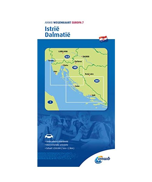 Istrië - Dalmatië 7 ANWB wegenkaart
