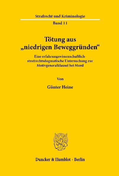 Tötung aus "niedrigen Beweggründen'.