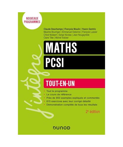 Maths PCSI - 2e éd.: Tout-en-un