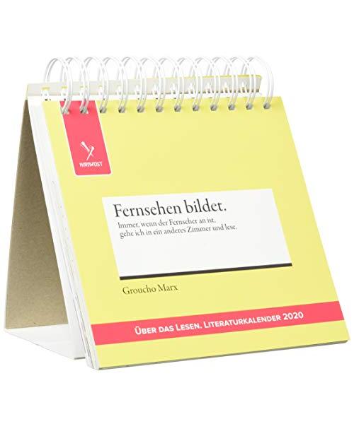 Über das Lesen. Literaturkalender 2020