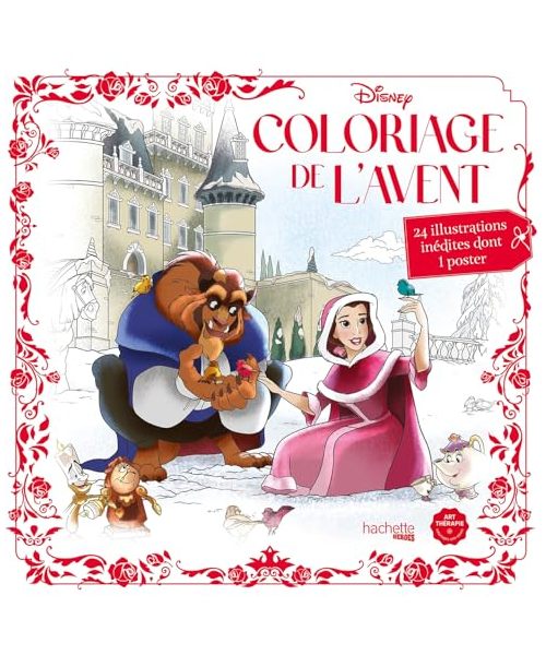 Coloriage de l'Avent Disney: 24 illustrations inédites dont 1 poster !