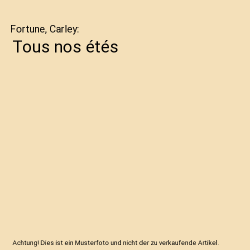 Tous nos étés