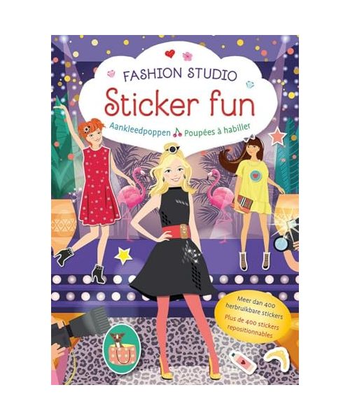 Fashion Studio Sticker Fun - Aankleedpoppen / Fashion Studio sticker Fun - Poupées à habiller: Plus de 400 stickers repositionnables