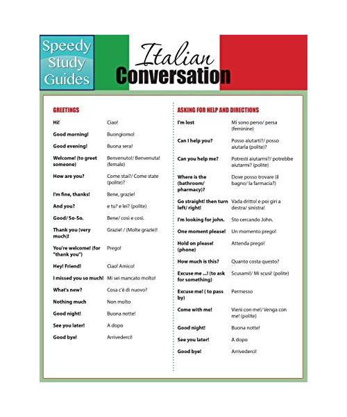 Italian Conversation (Speedy Study Guides