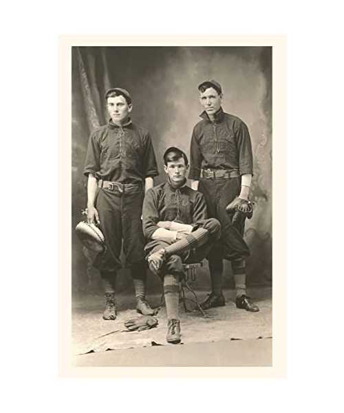 Vintage Journal Three Ballplayers